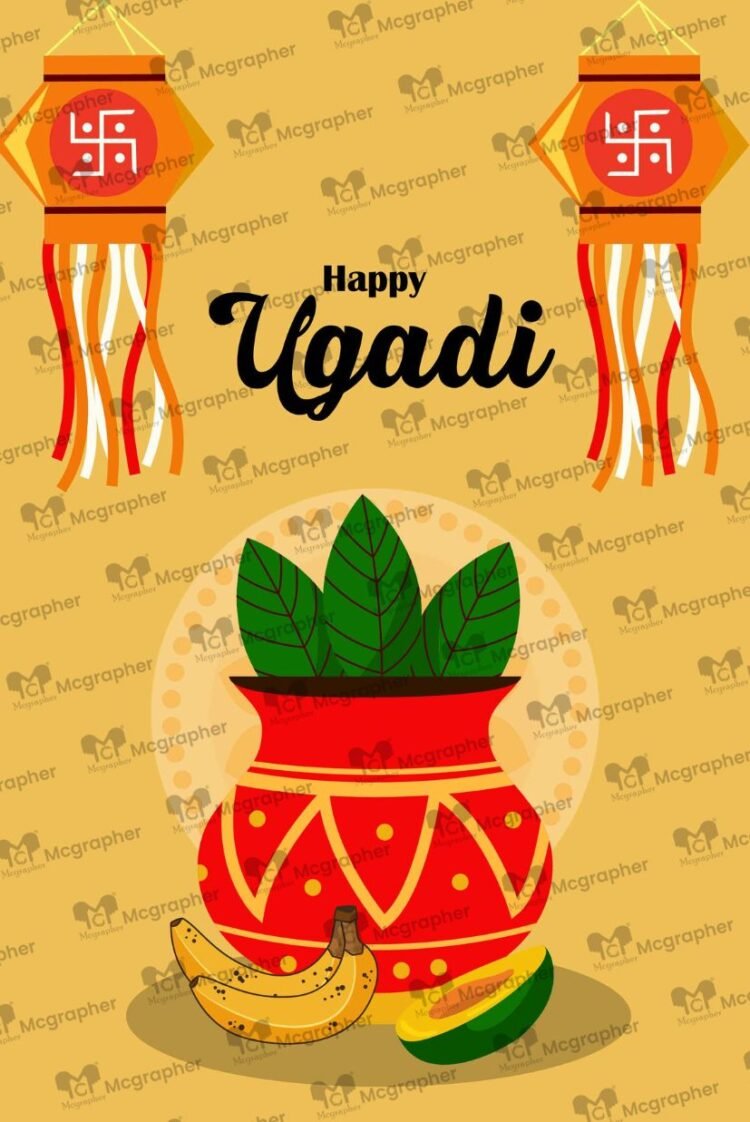 Ugadi event Creative vector Illustration