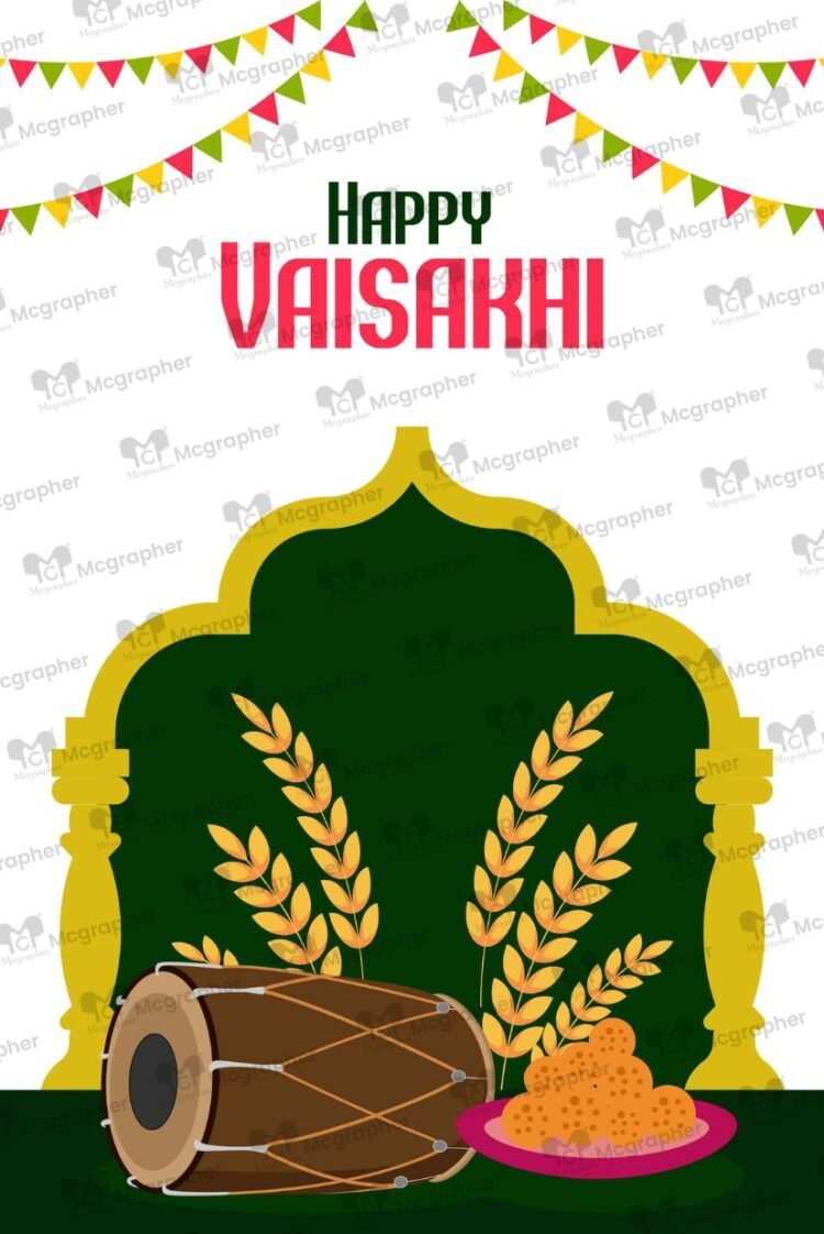 Vaisakhi festival Punjabi digital art Illustrations