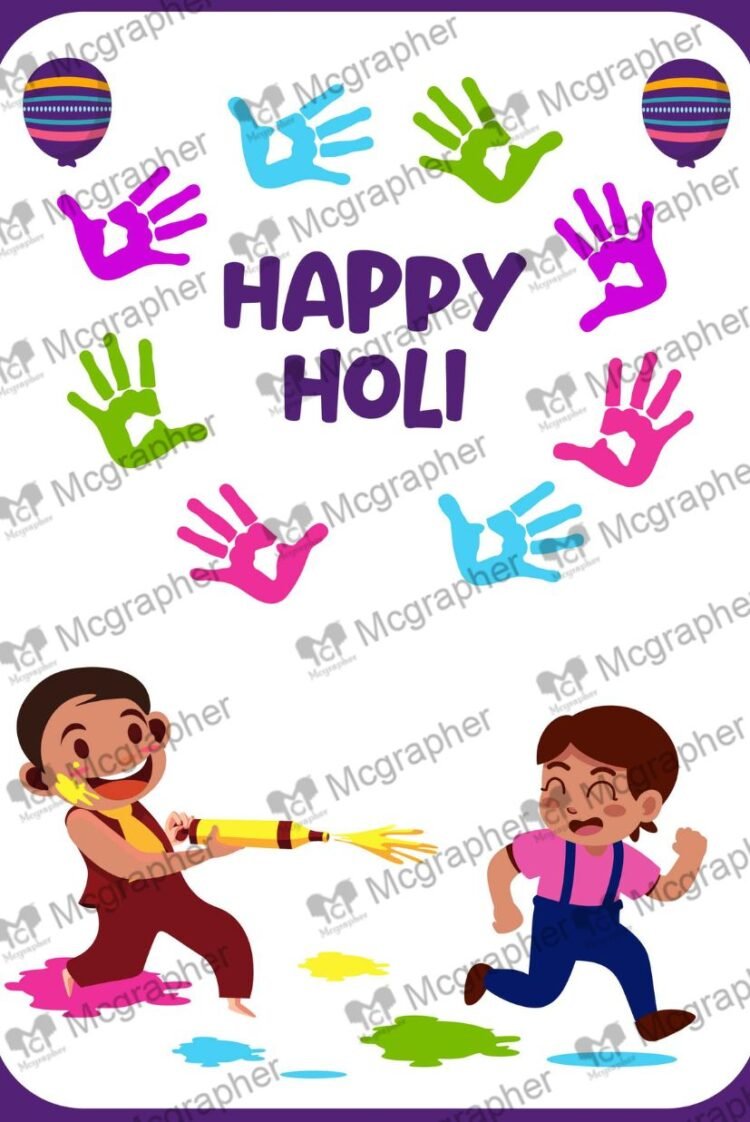 Holi festival digital art Illustration