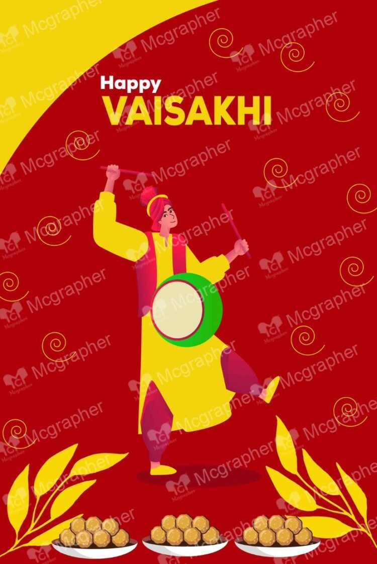 Vaisakhi harvest festival artwork Illustrations