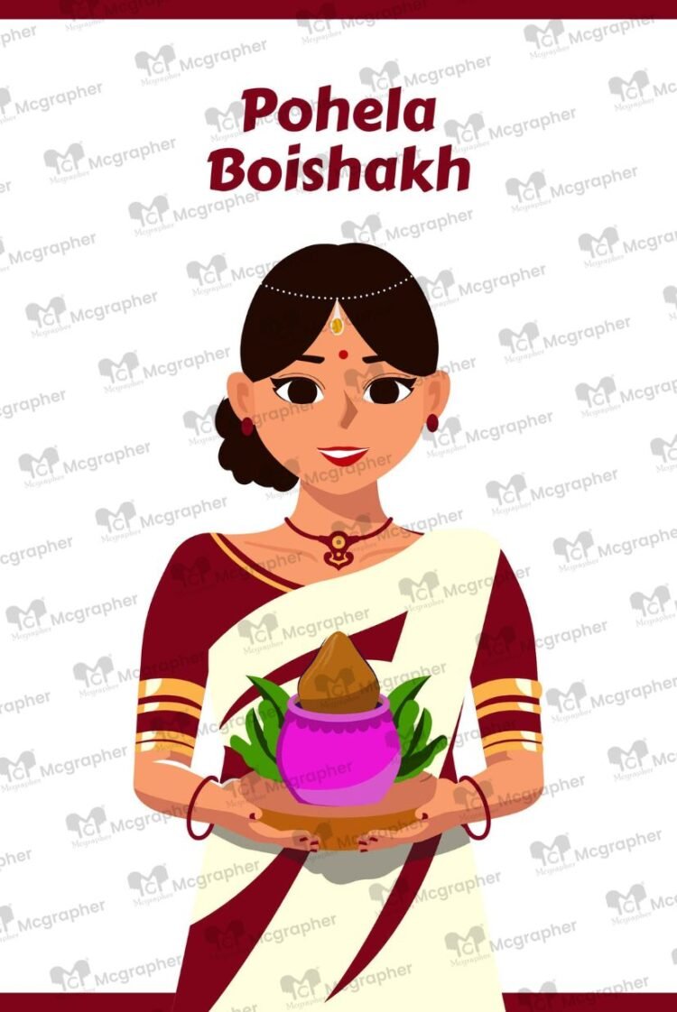 Pohela Boishakh celebration art Illustrations