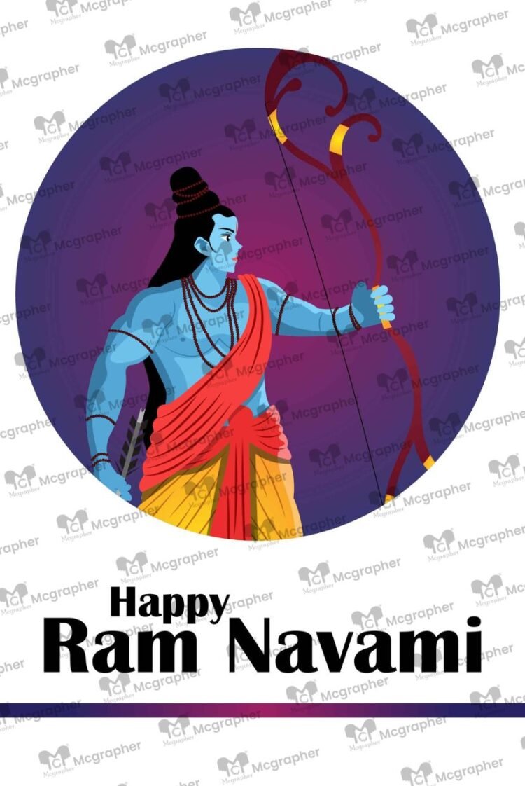 Ram Navami vector art Illustration