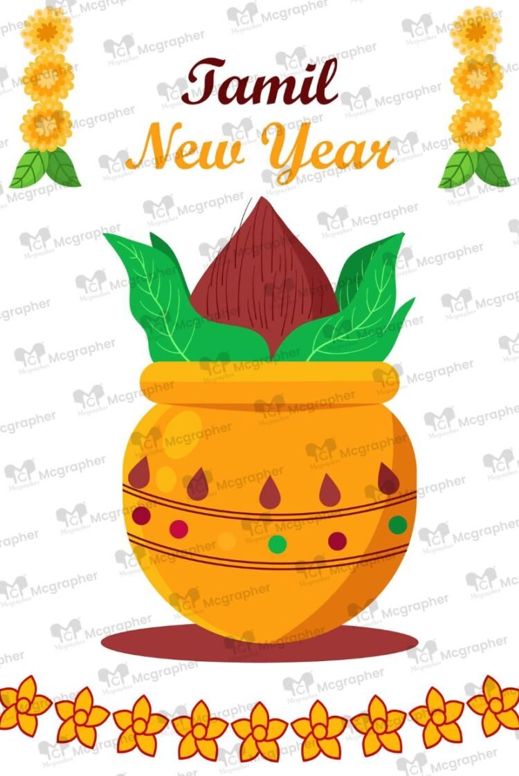 Happy Tamil new year puthandu Illustrations