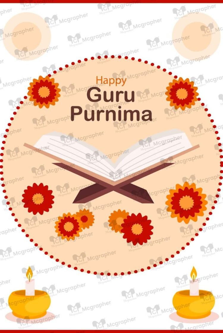 Guru purnima spiritual artwork Illustration