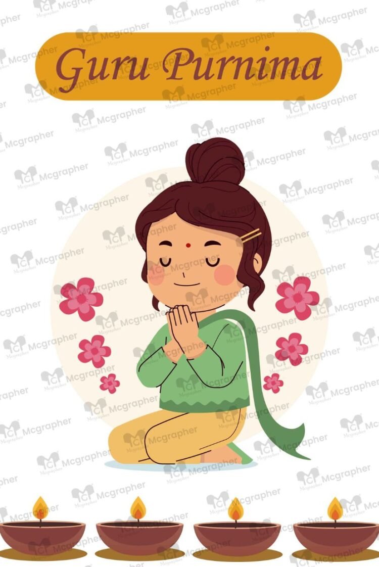 Guru purnima spiritual art Illustration