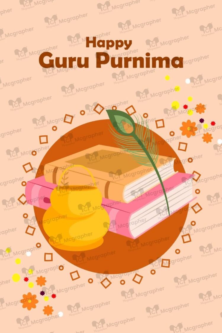 Guru purnima spiritual devotion meditation Illustration