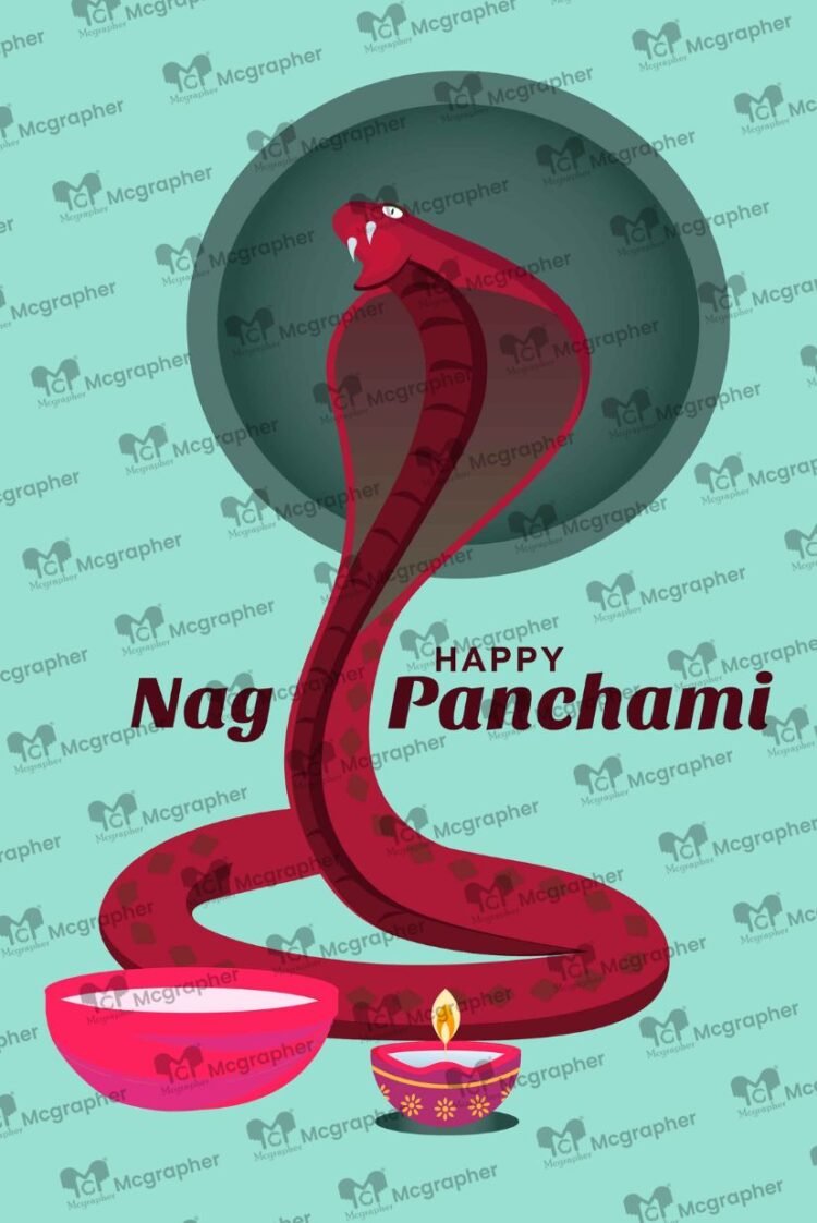 Happy Nag Panchami Indian hindu Illustrations