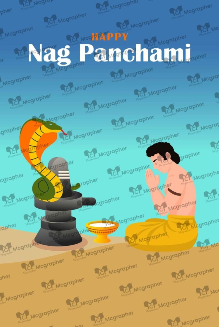 Happy Nag Panchami hindu Illustration