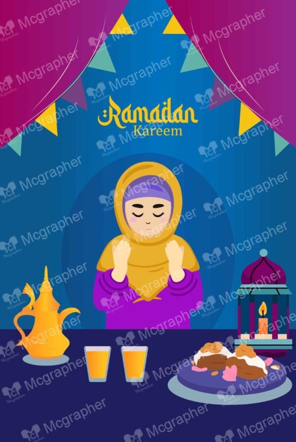 Happy Ramadan kareem Islamic Illustrations