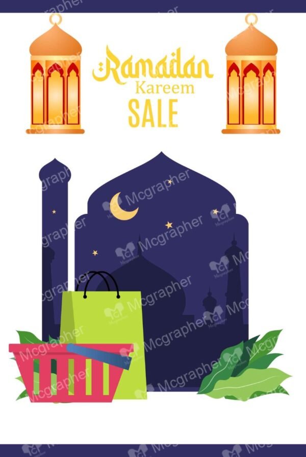 Ramadan Sale Discount Promotion Illustration