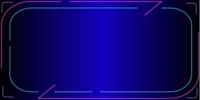 Blue neon Design with Frame