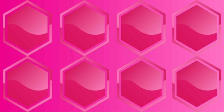 Pink Background with hexagon