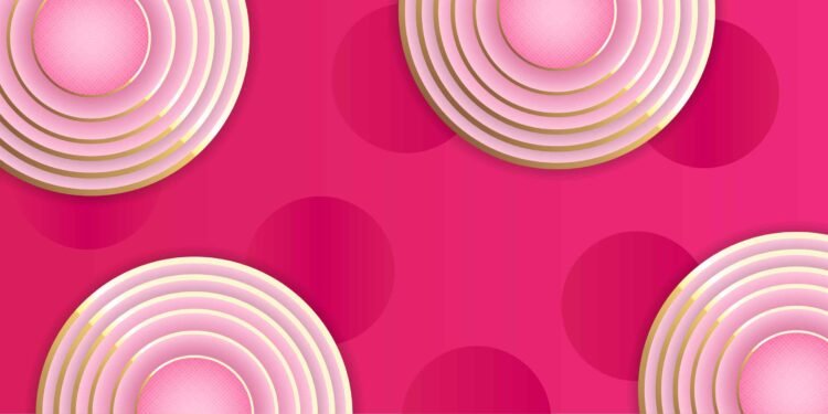 Pink Background with circle