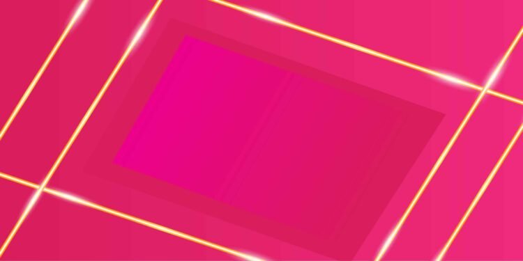 Pink Background with golden lines