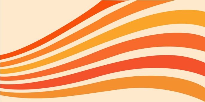 Orange background with waves