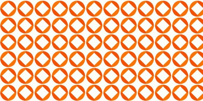 Orange background with square design