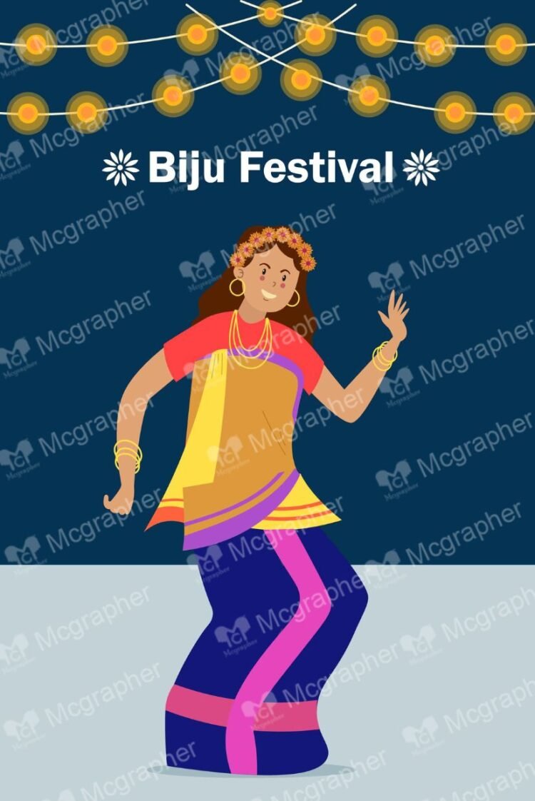 Biju Festival celebration vibes Illustrations