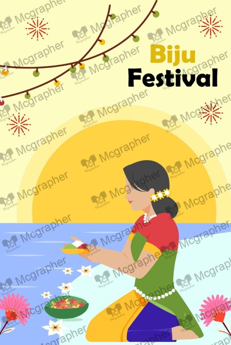 Biju Festival celebration vibes Illustration