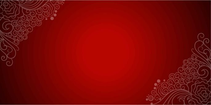 Red background with royal print