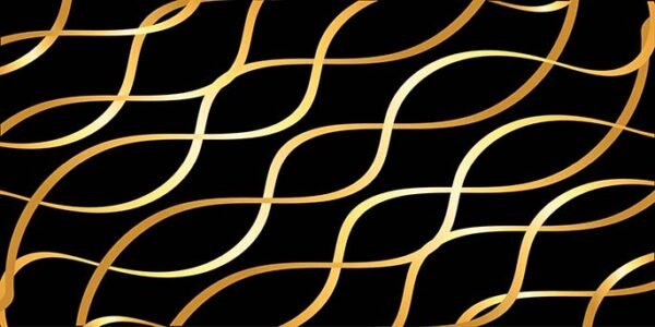 Black background with golden lines