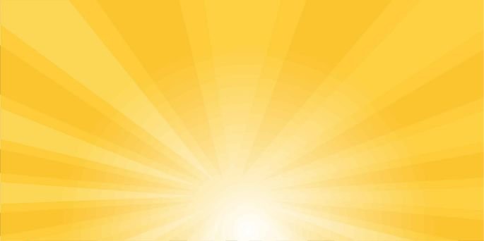 Yellow background with light rays