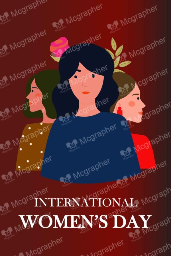 International women's Day Girl Power Illustration