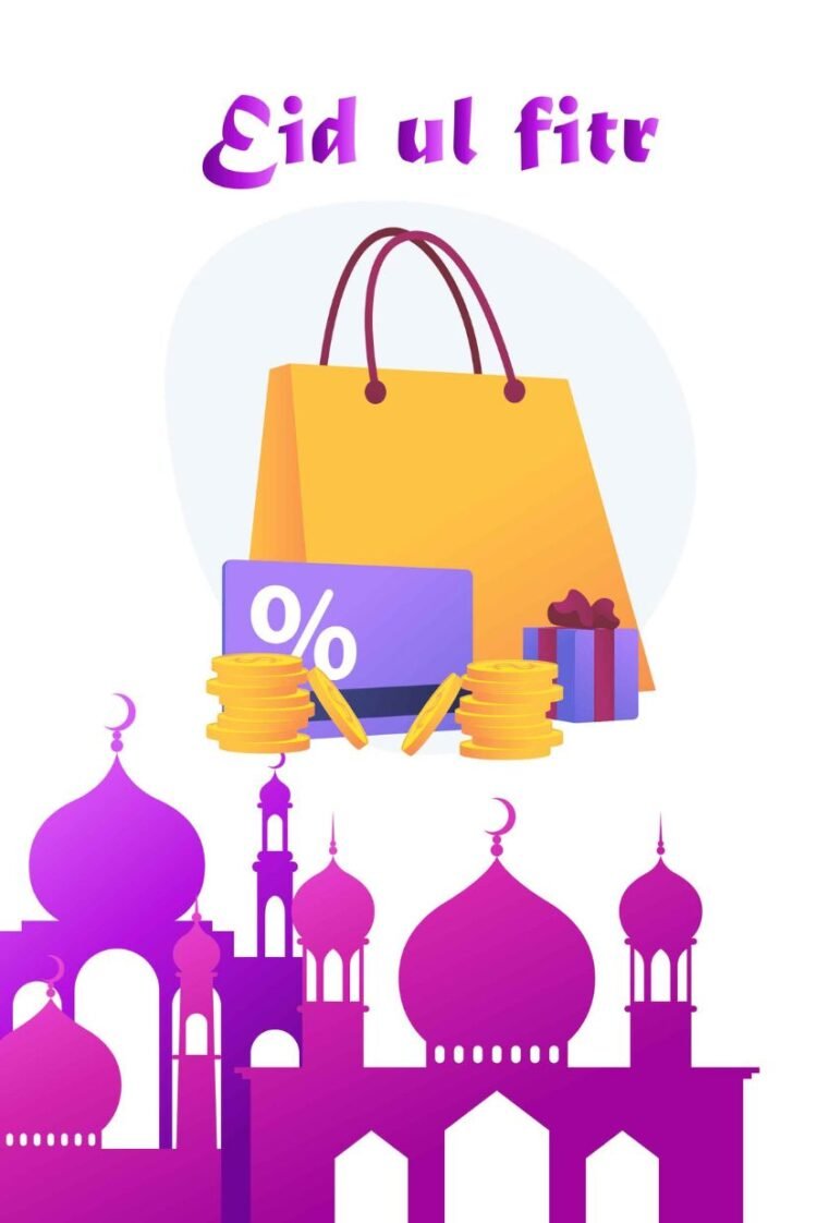 Eid ul Fitr Happiness Festival Vectors Illustration