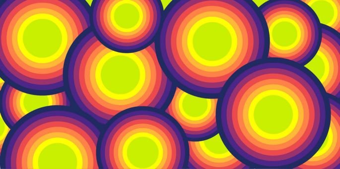 Colorful background with circular wheels