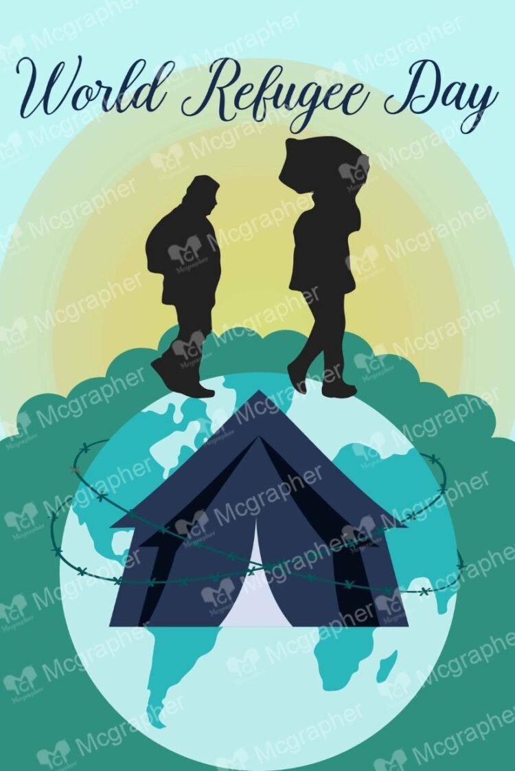 World Refugee solidarity vector Illustration
