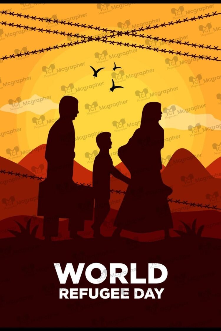 World Refugee resilience Illustration