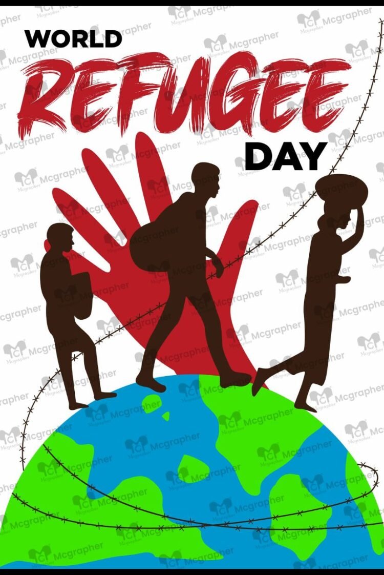 World Refugee shelter Illustration