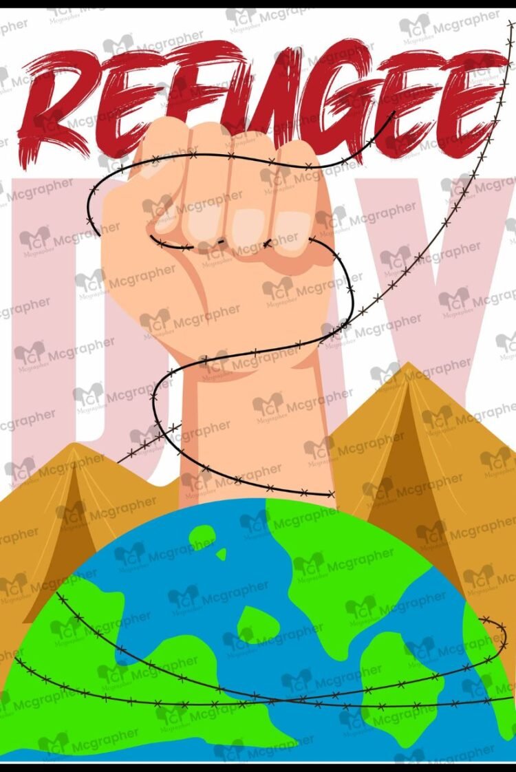 World Refugee Day migration Illustration