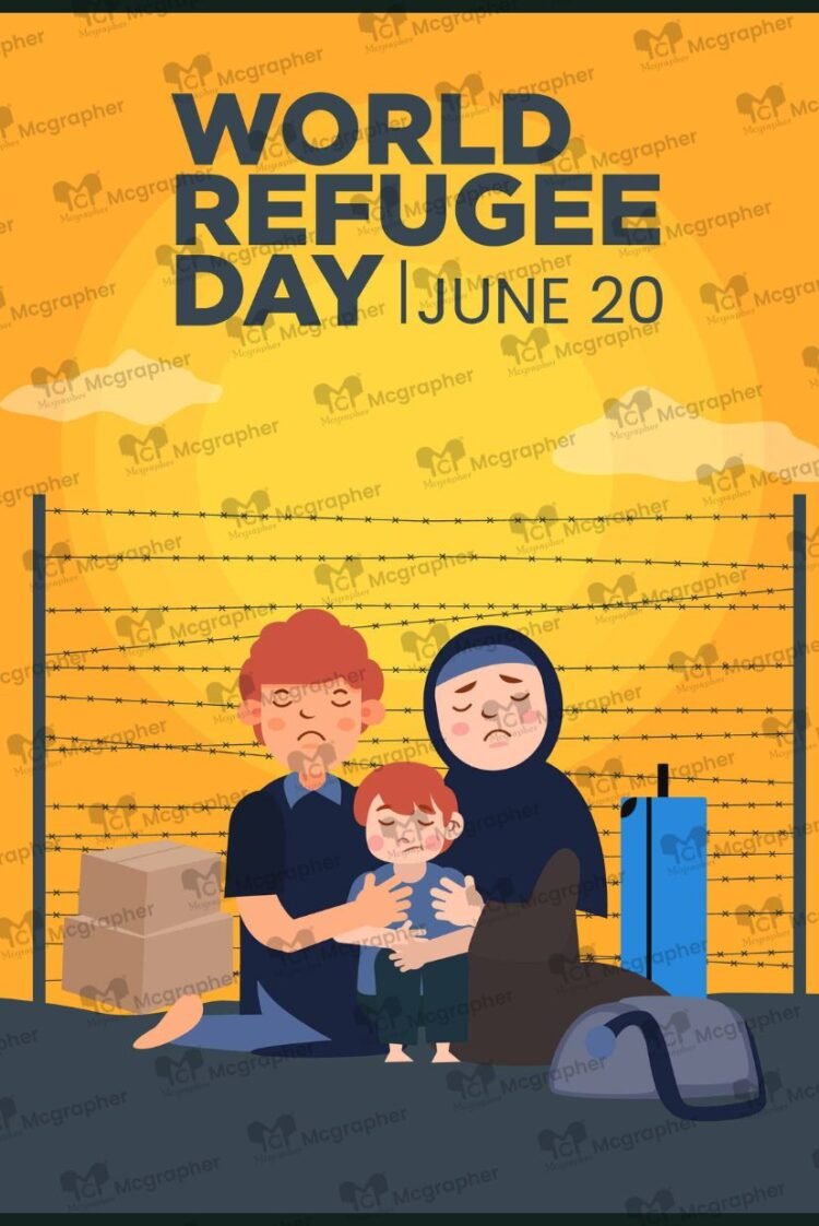 World Refugee Day migration Illustration