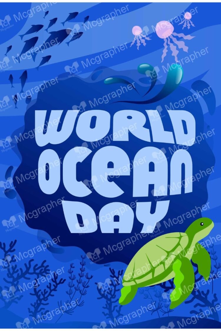 World Ocean Day preservation Illustration