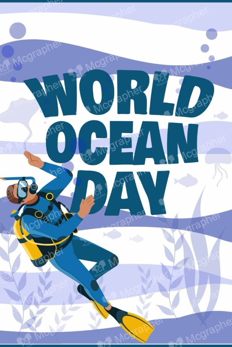 World Ocean Day Protect Illustration