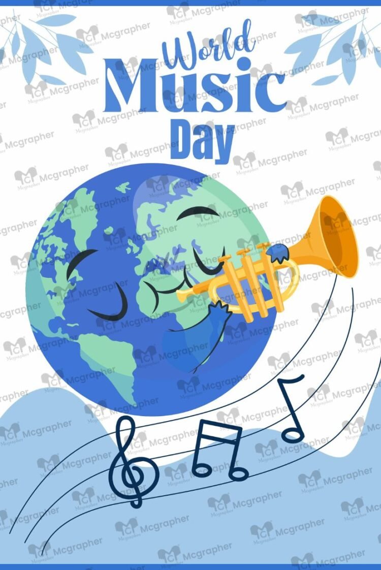 World Music Day June 21 Vector Illustration