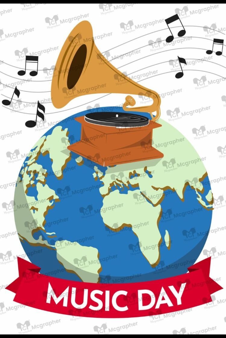 World Music Day vector art Illustration