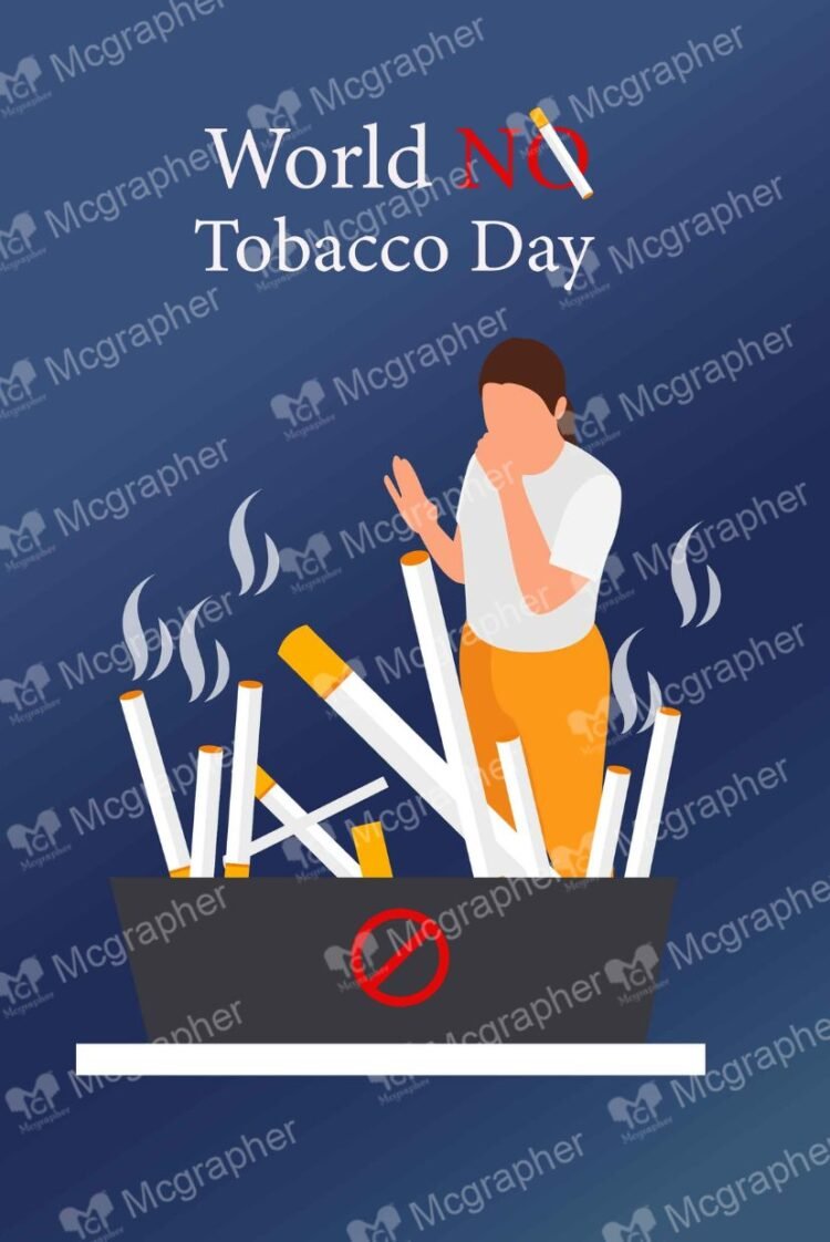 World Tobacco day No smoking Illustration