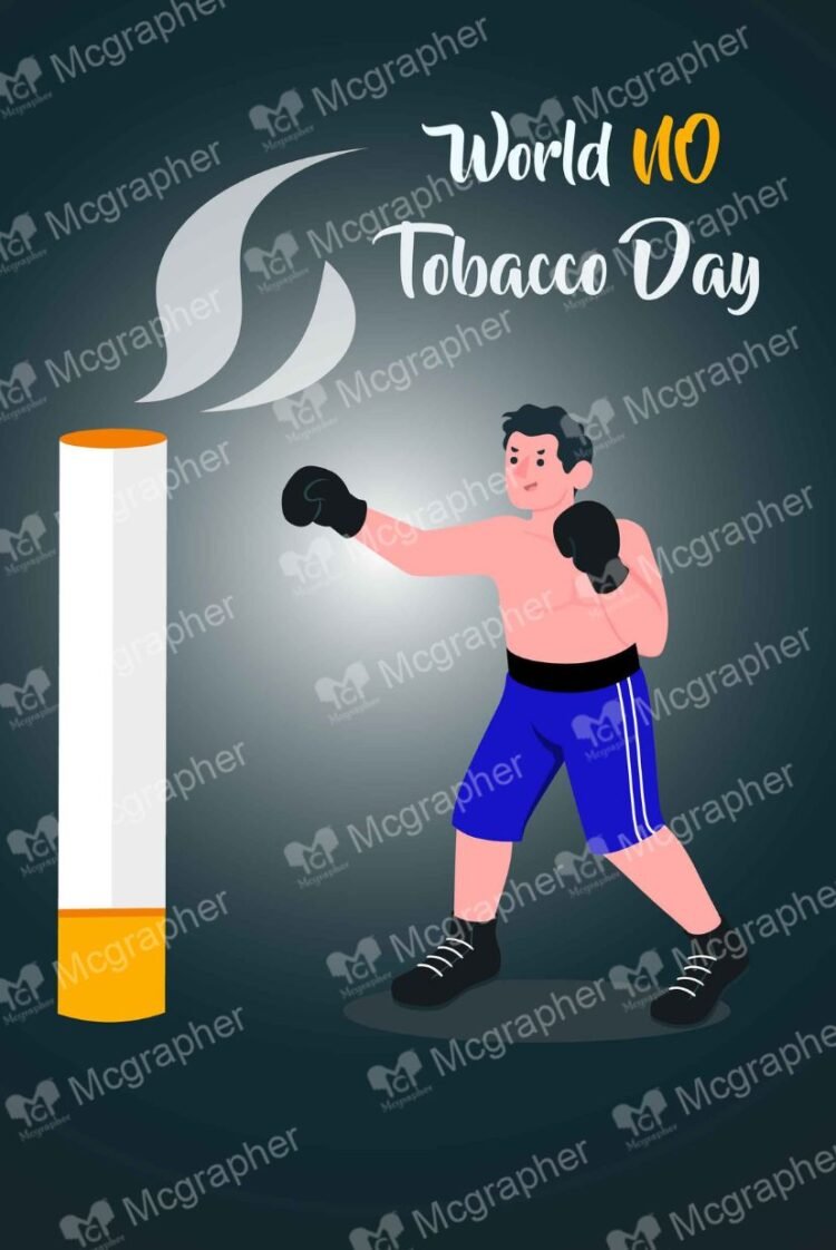 World Tobacco day ban cigarette Illustration