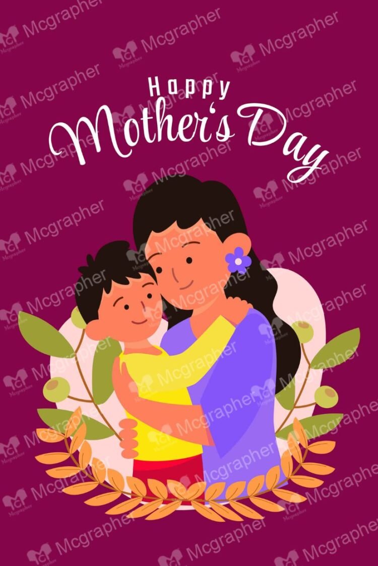 Happy Mothers Day Vector Illustration