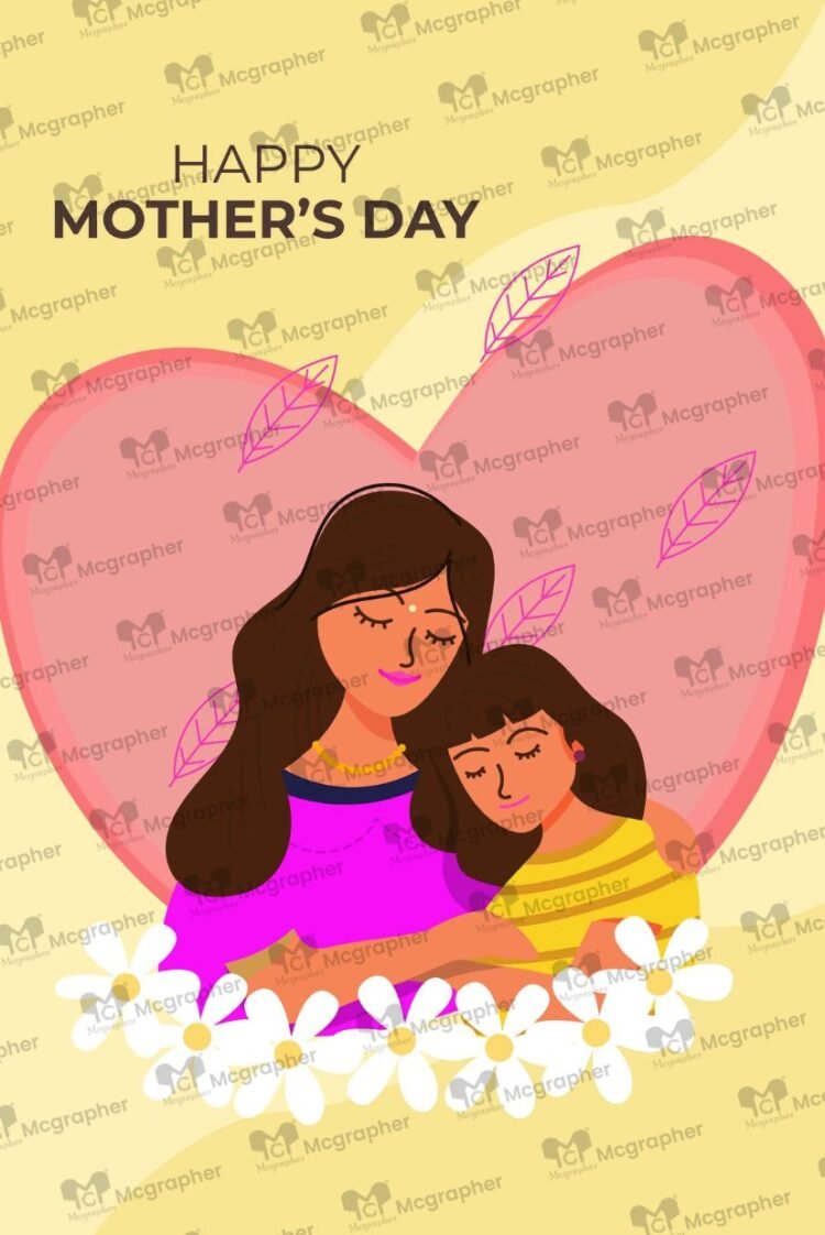 Happy Mothers Day Mom's Sacrifice Vector Illustration