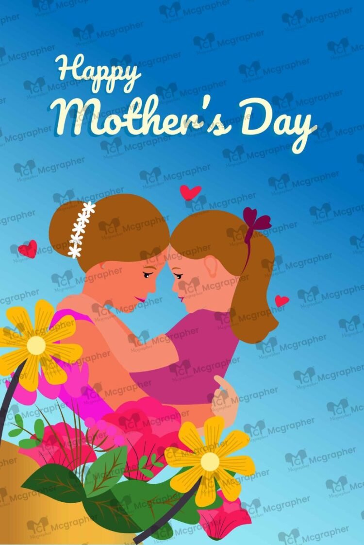 Happy Mothers Day Wishes Vector Illustration