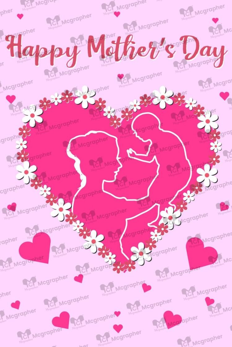 Mothers Day Celebrating Illustration