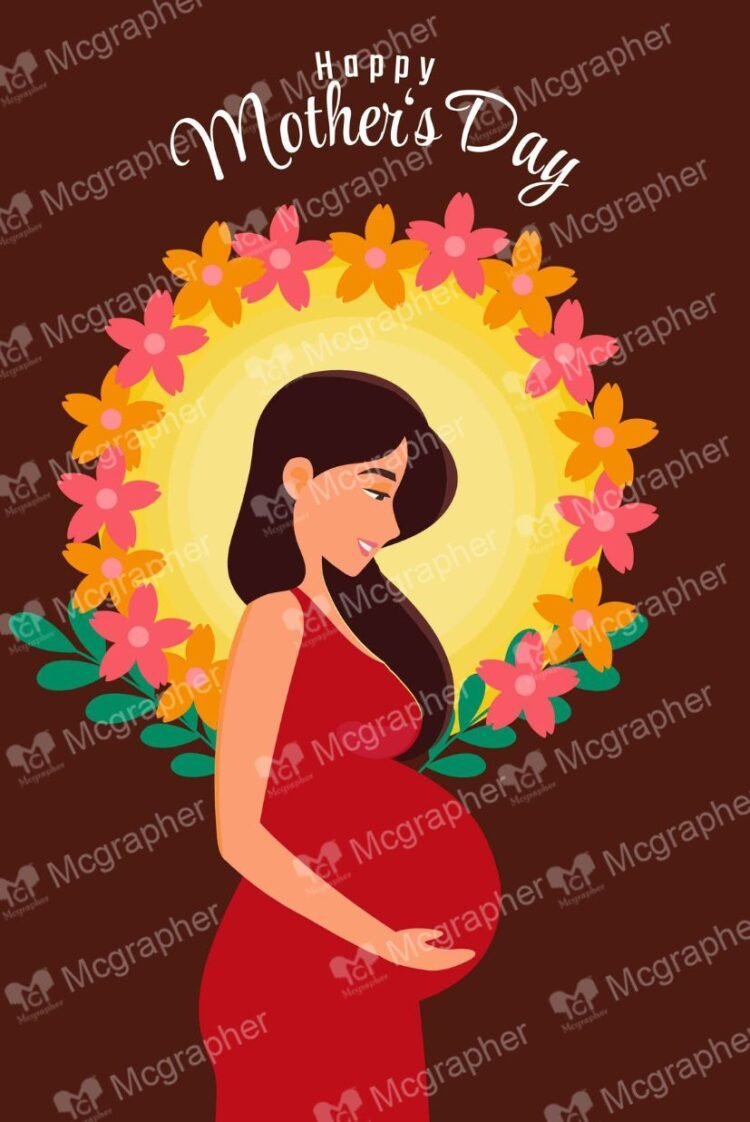 Happy Mothers Day Best Mom Illustration
