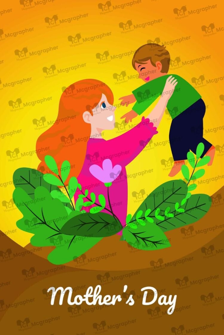 Happy Mothers Day Mom Sacrifice Illustration