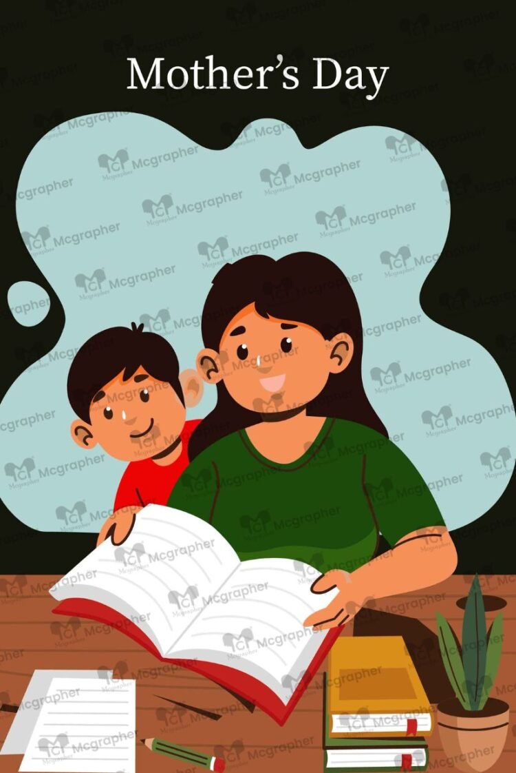 Happy Mothers Day Wishes Illustration