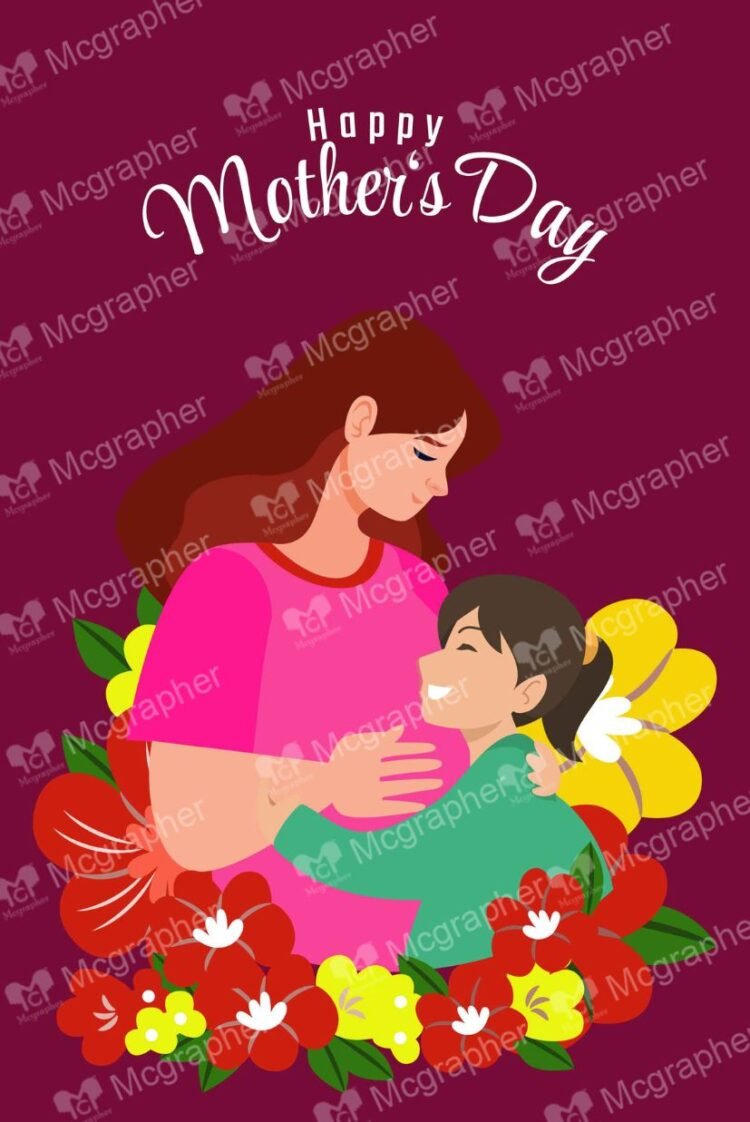 Happy Mothers Day Art Illustration