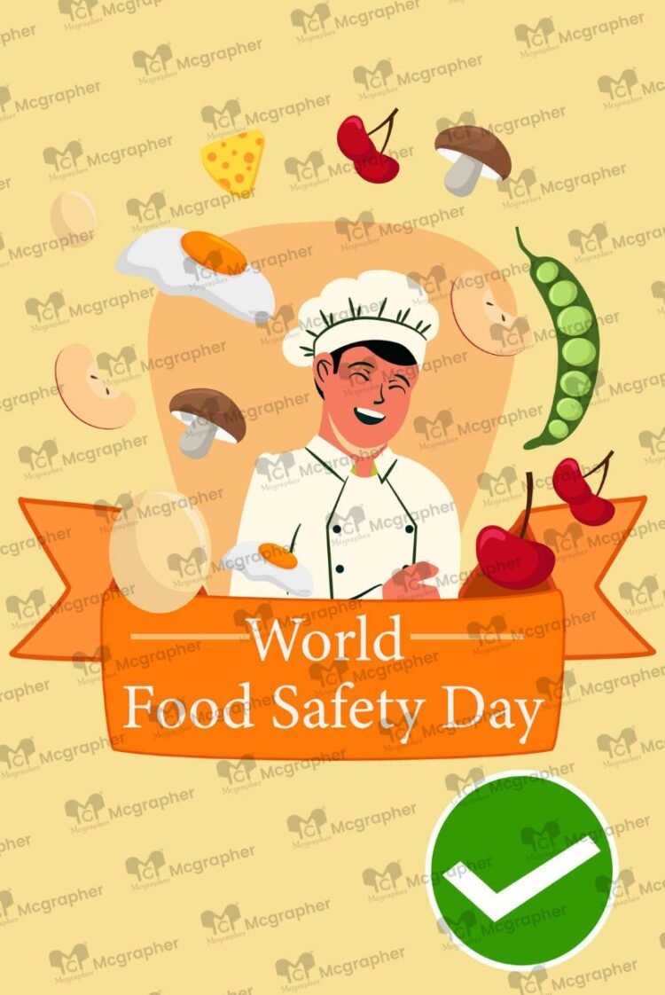 World food safety day Healthy Illustration