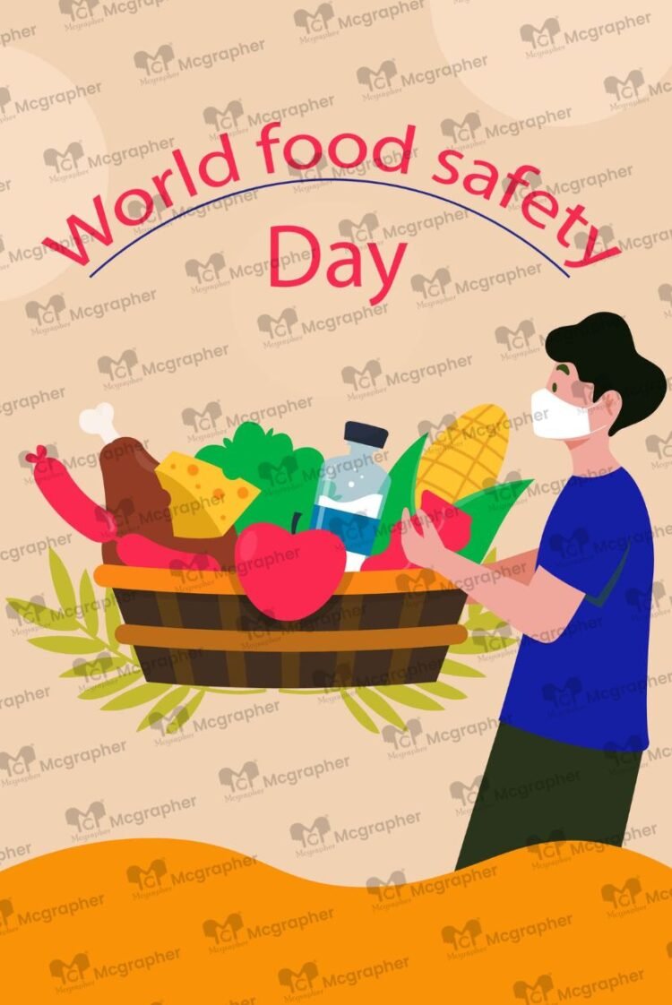 World food safety day hygienic Illustration