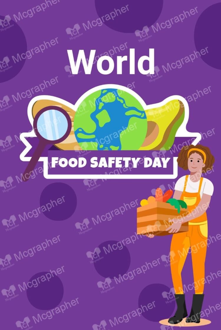 World food safety day cooking vector Illustration